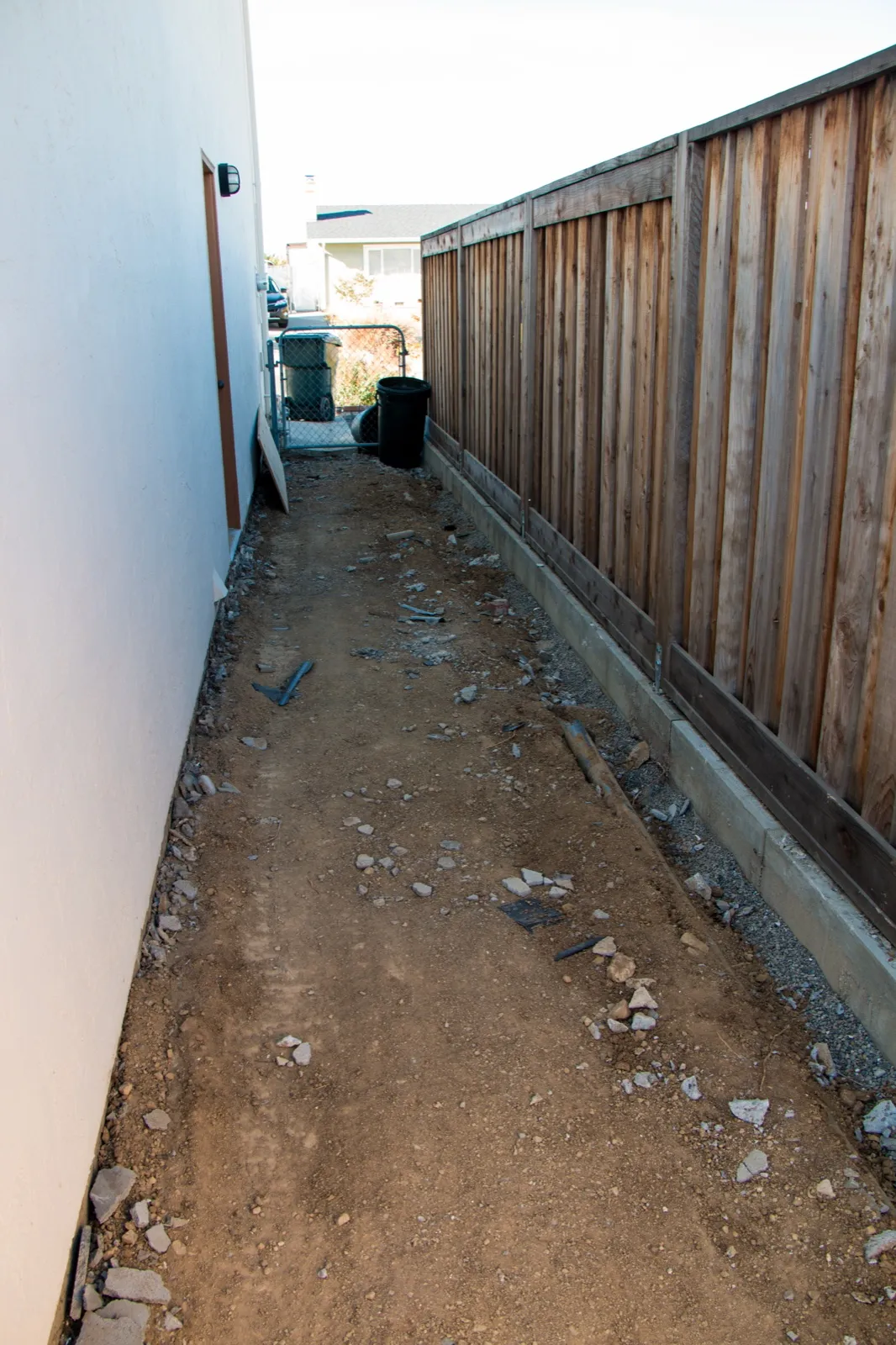 Before — the original yard in Benicia
