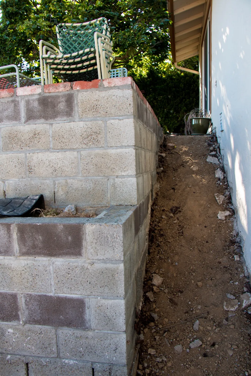 Before — the original yard in Benicia