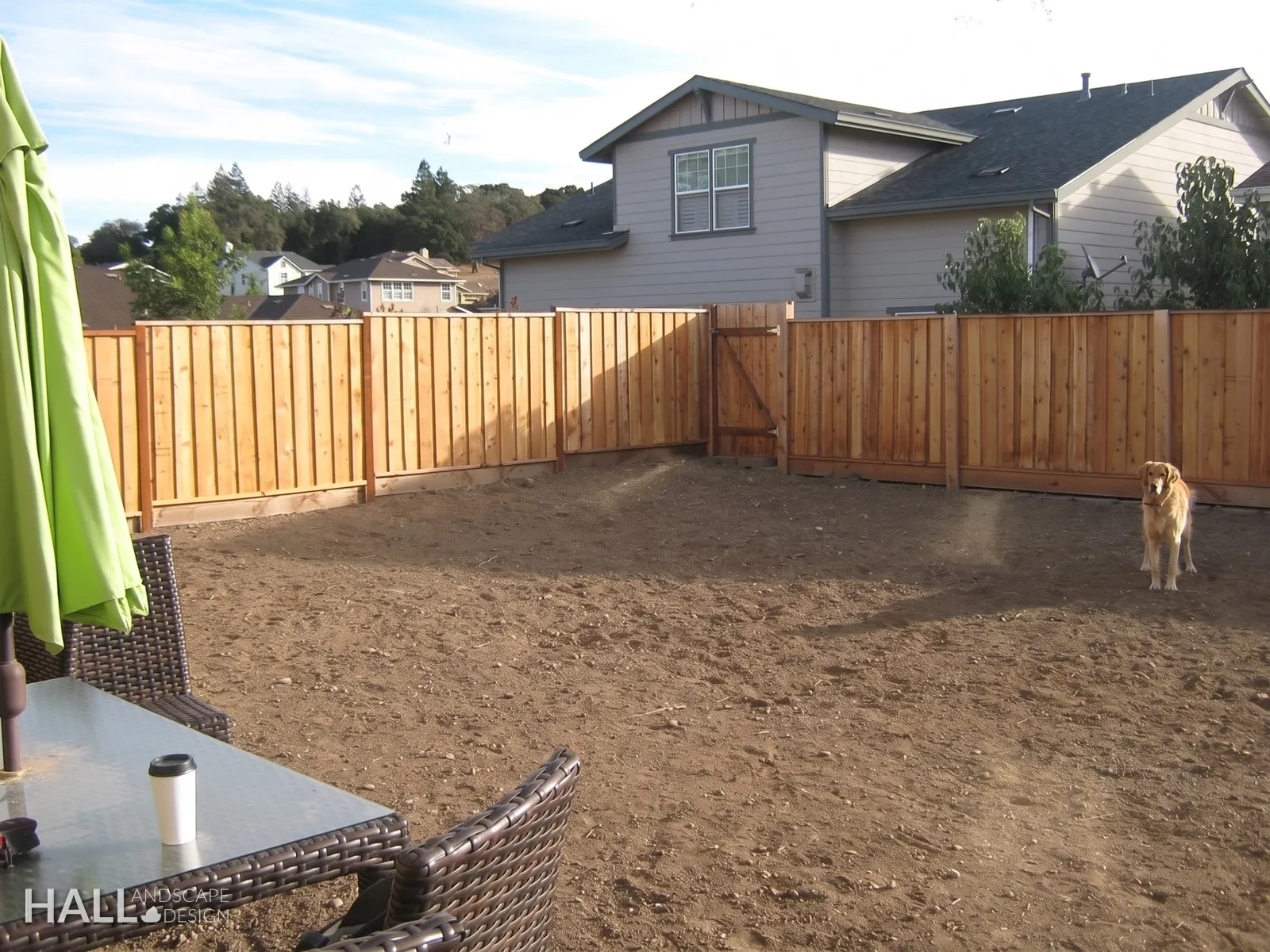 Before — the original yard in Calistoga