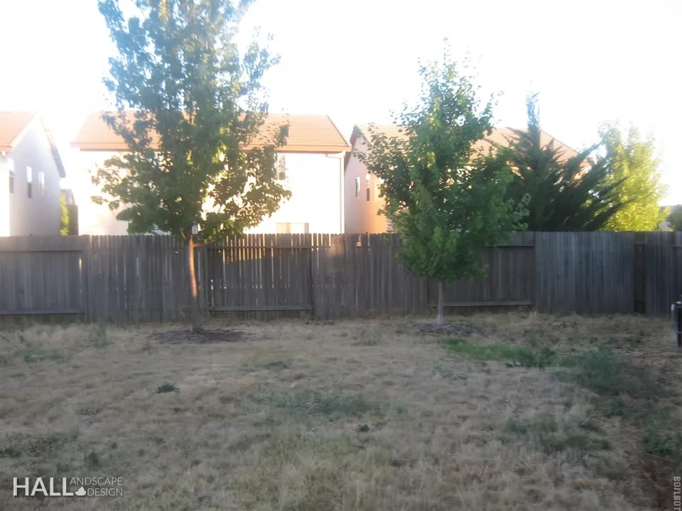 Before — the original yard in Dixon