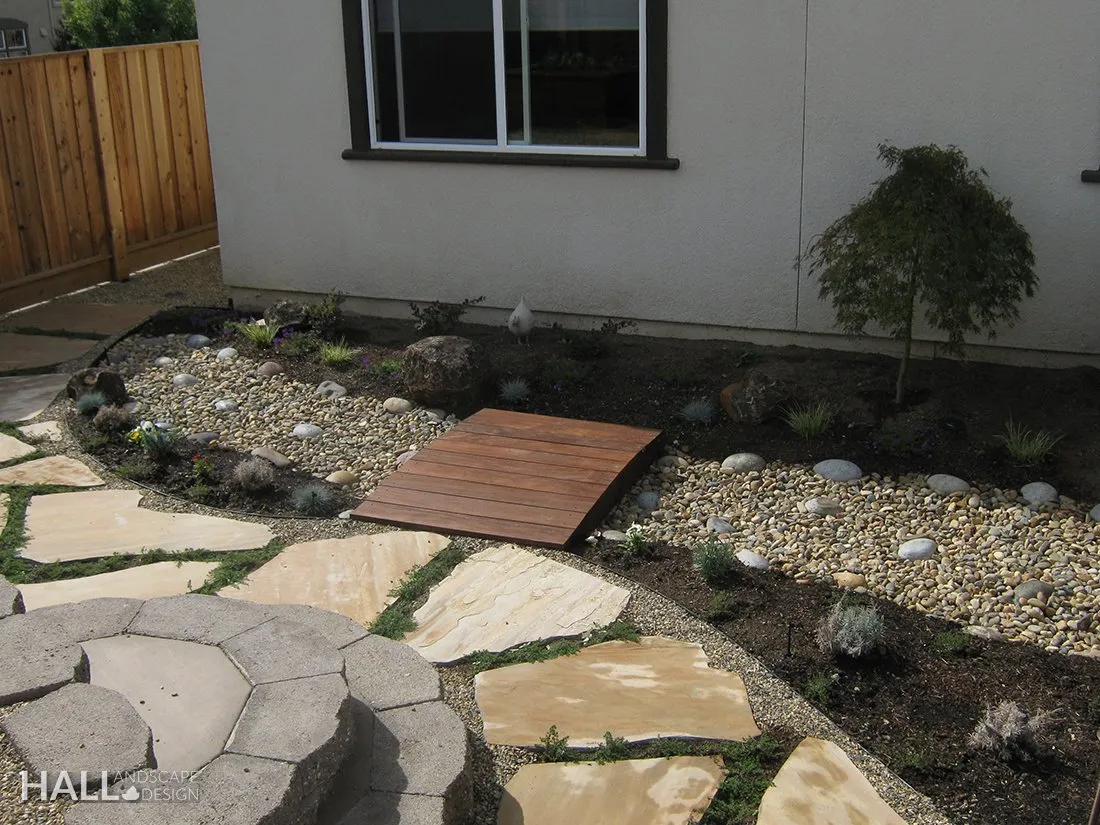 Dry-Stream Beds by Hall Landscape Design — San Rafael, CA