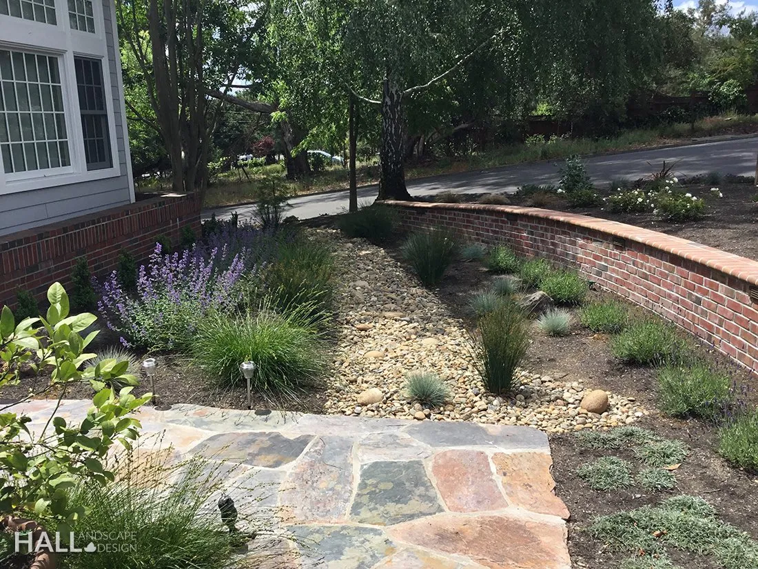 Dry-Stream Beds by Hall Landscape Design — San Rafael, CA