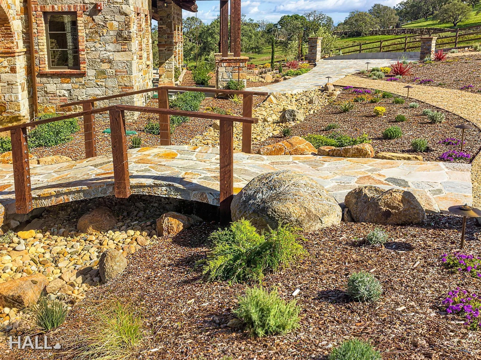Dry-Stream Beds by Hall Landscape Design — Sonoma, CA
