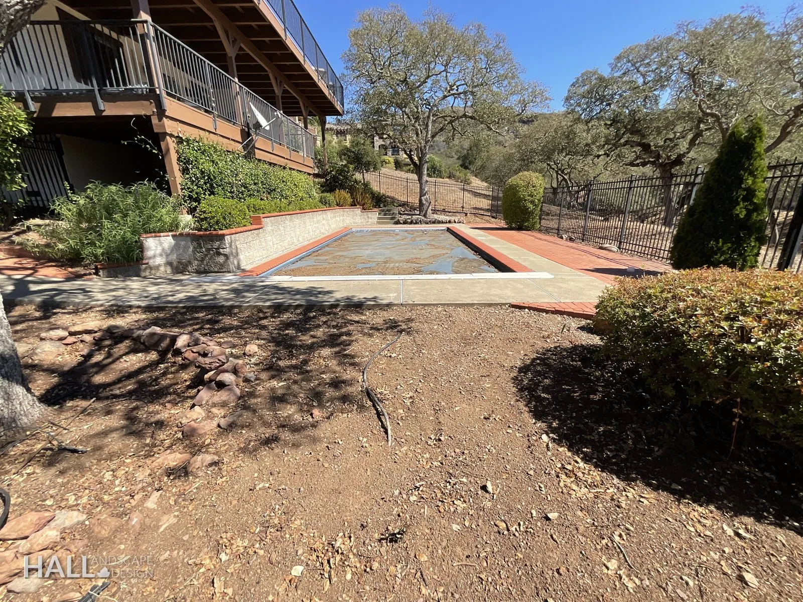 Before — the original yard in Fairfield