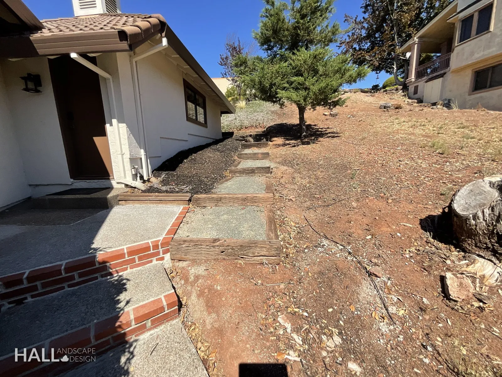 Before — the original yard in Fairfield