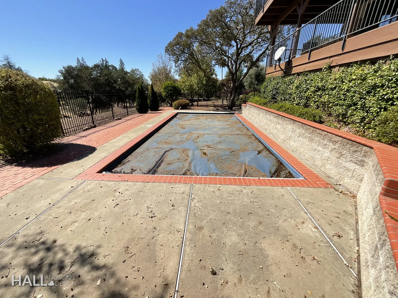 Before — the original yard in Fairfield