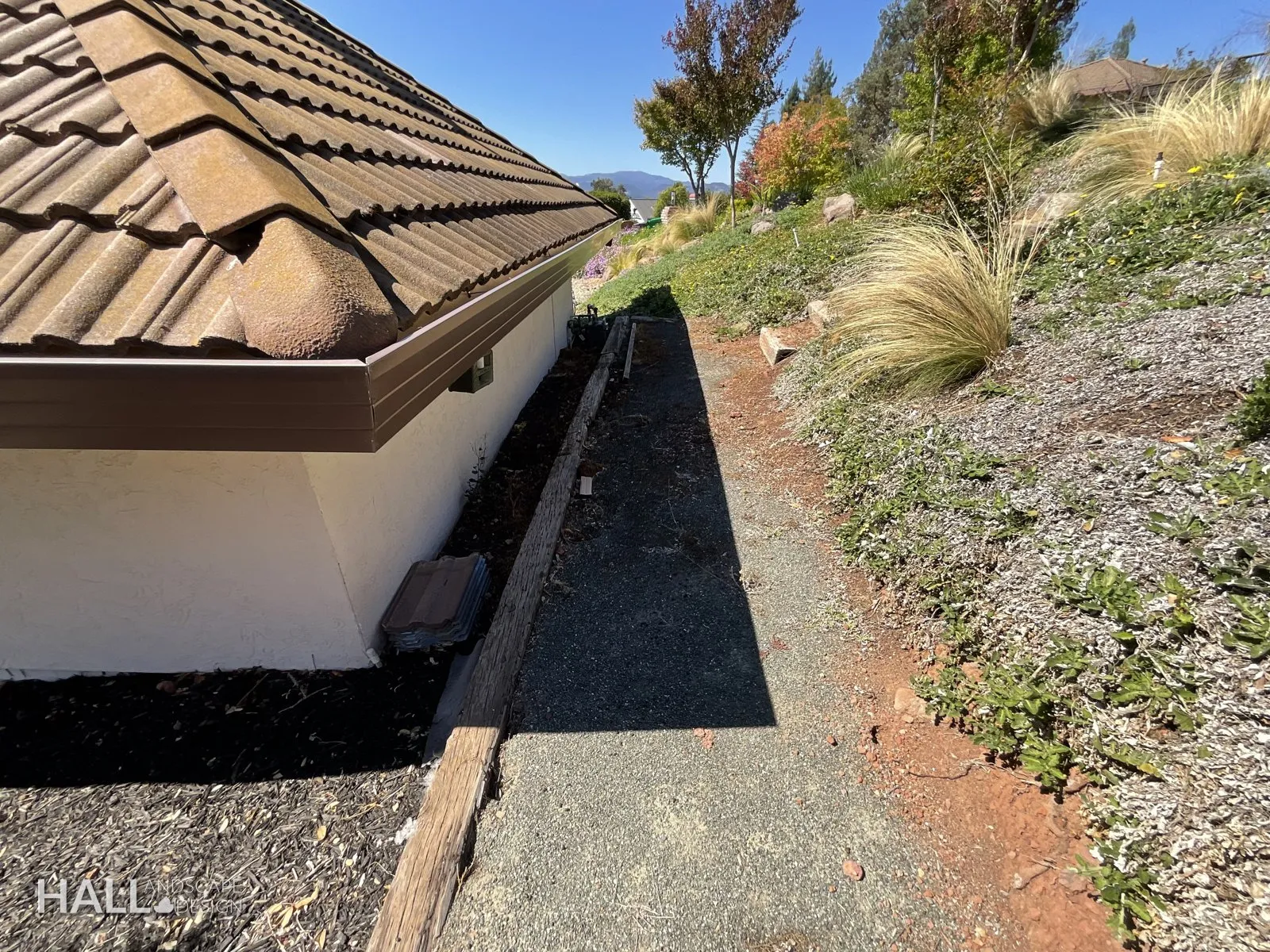 Before — the original yard in Fairfield