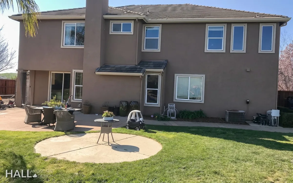 Before — the original yard in Fairfield