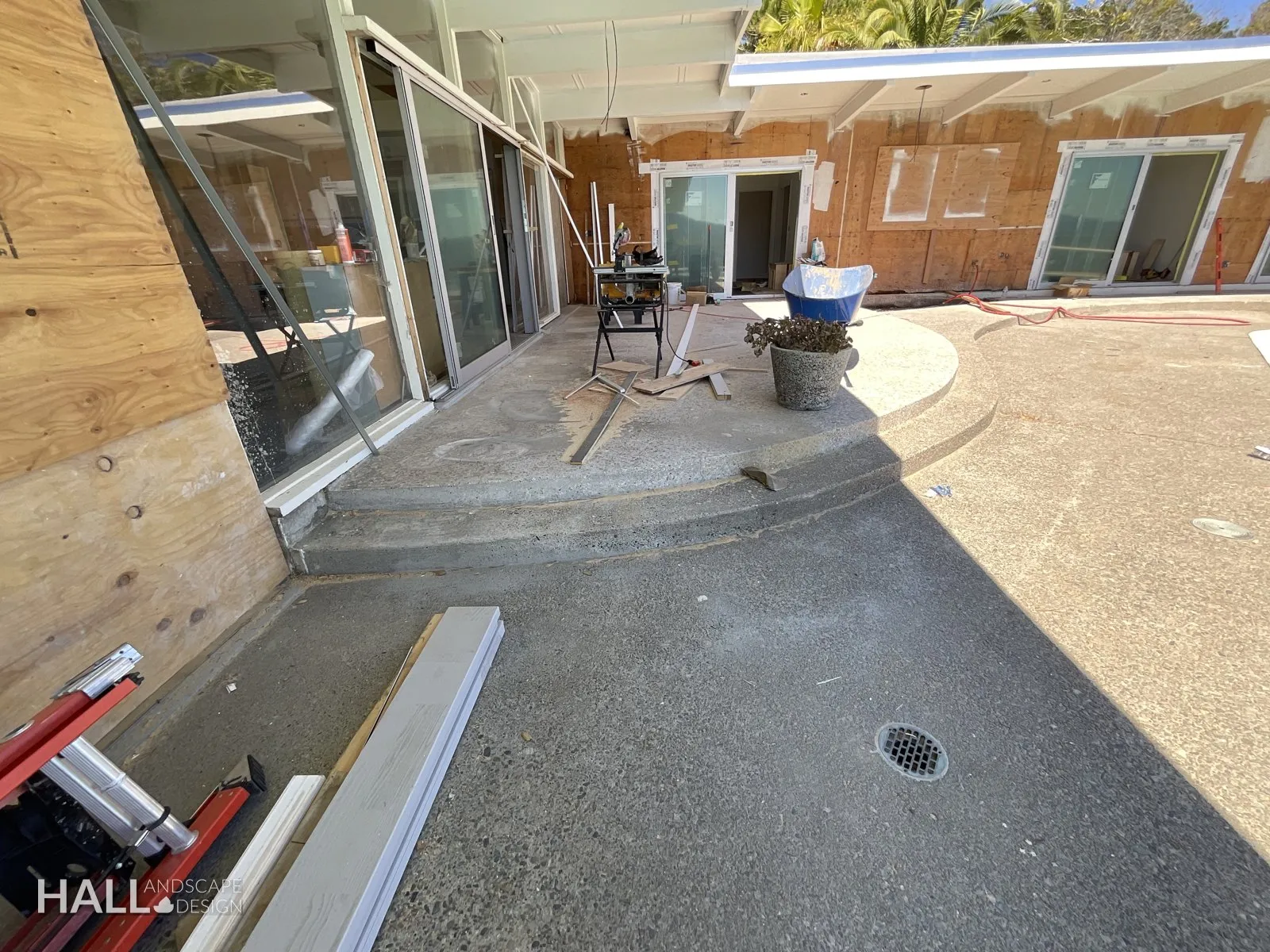 Before — the original yard in Greenbrae