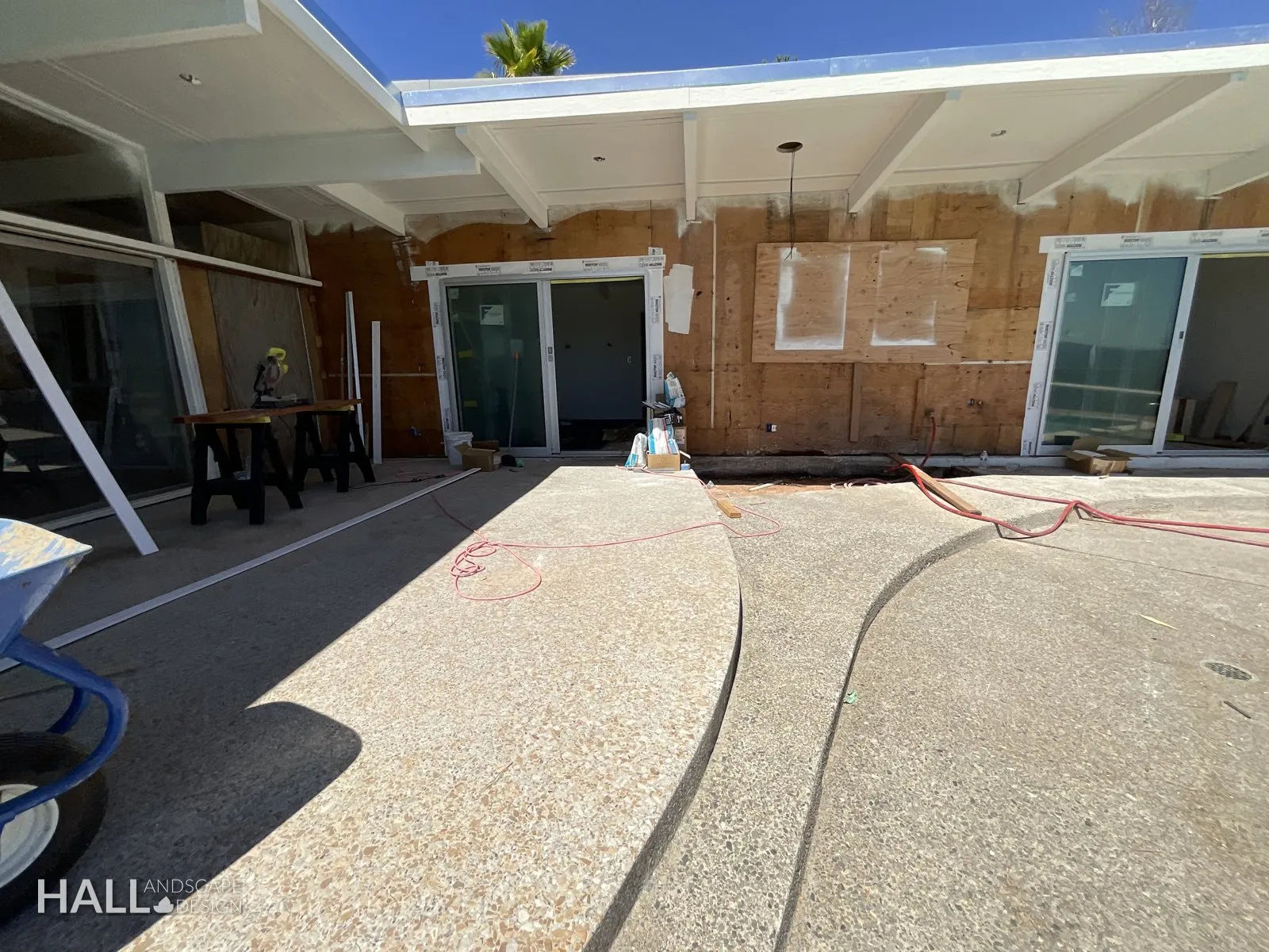Before — the original yard in Greenbrae