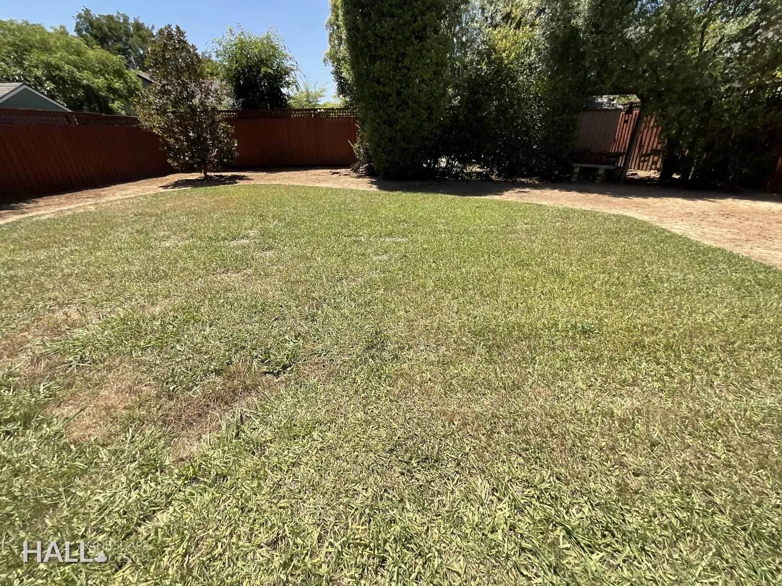 Before — the original yard in Healdsburg