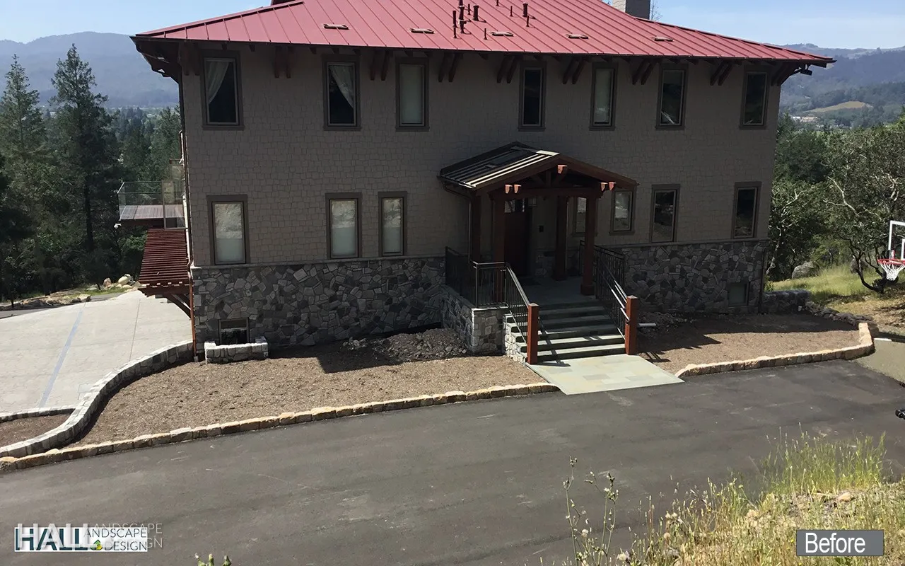 Before — the original yard in Napa