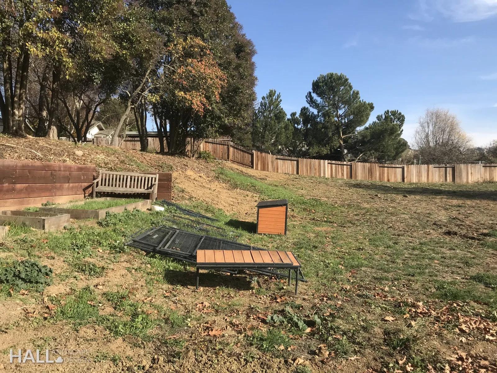 Before — the original yard in Napa
