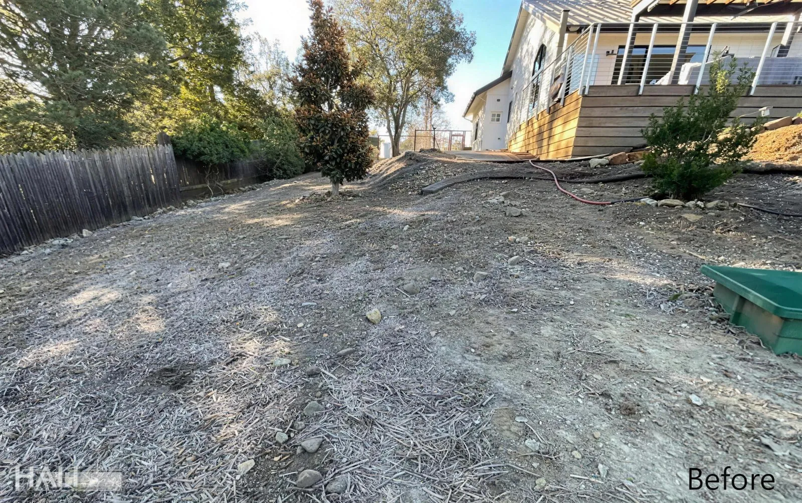 Before — the original yard in Napa