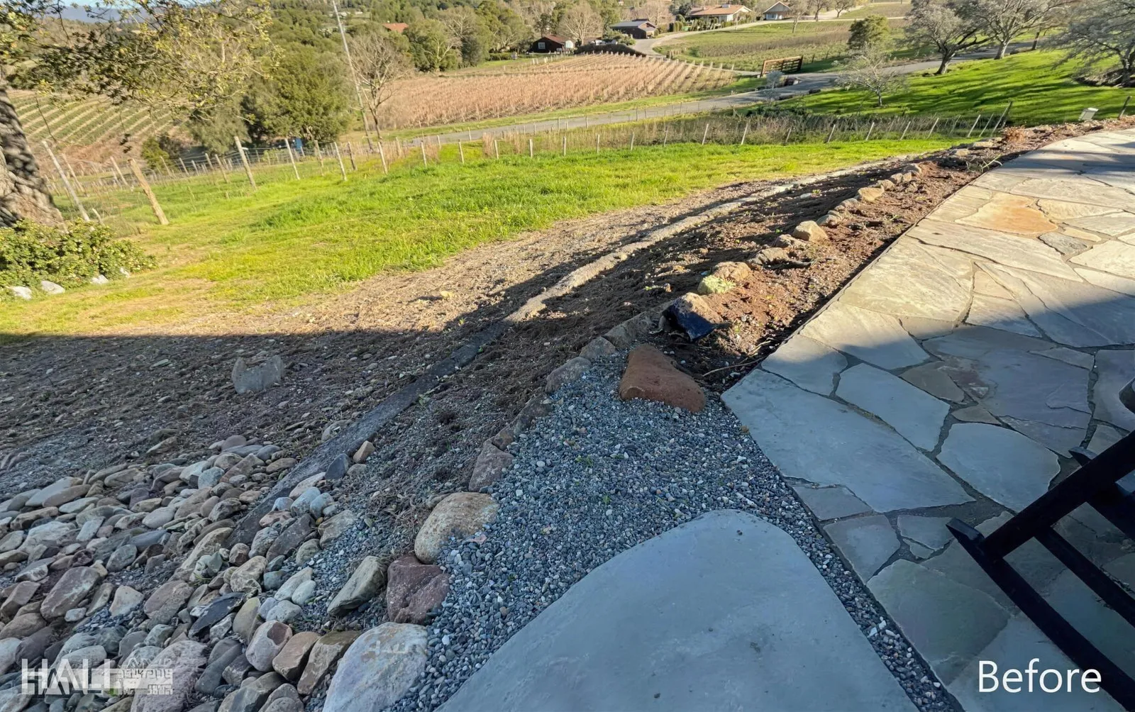 Before — the original yard in Napa