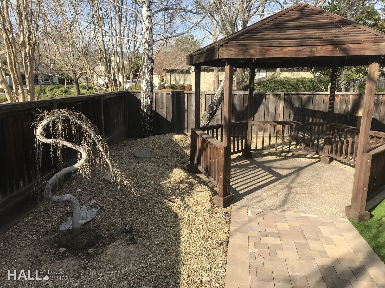 Before — the original yard in Napa