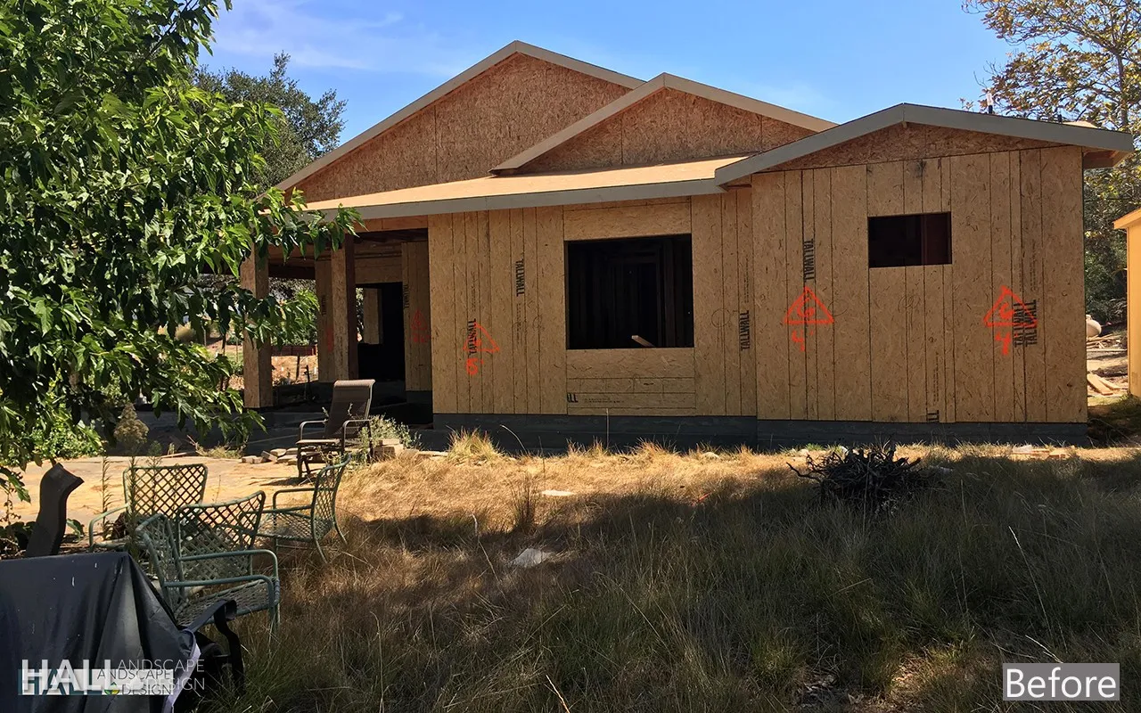 Before — the original yard in Napa