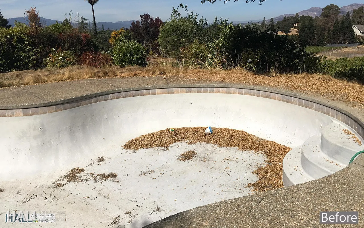 Before — the original yard in Napa