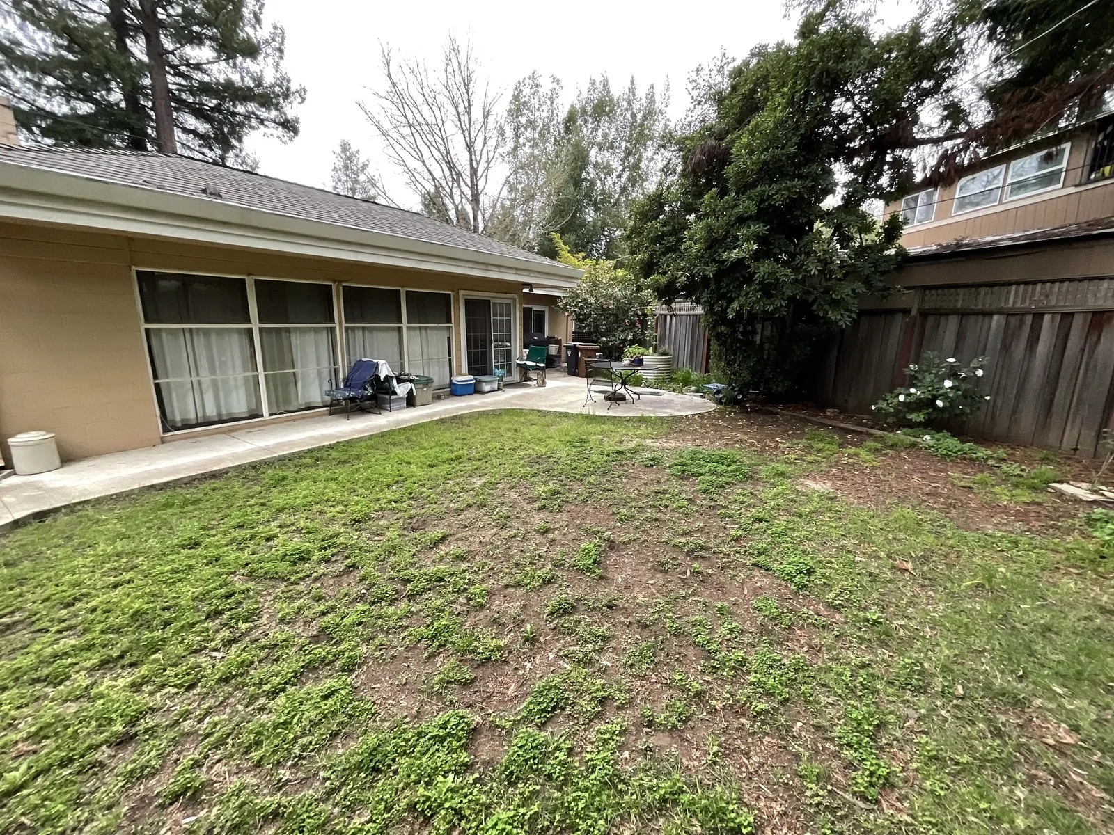 Before — the original yard in Napa