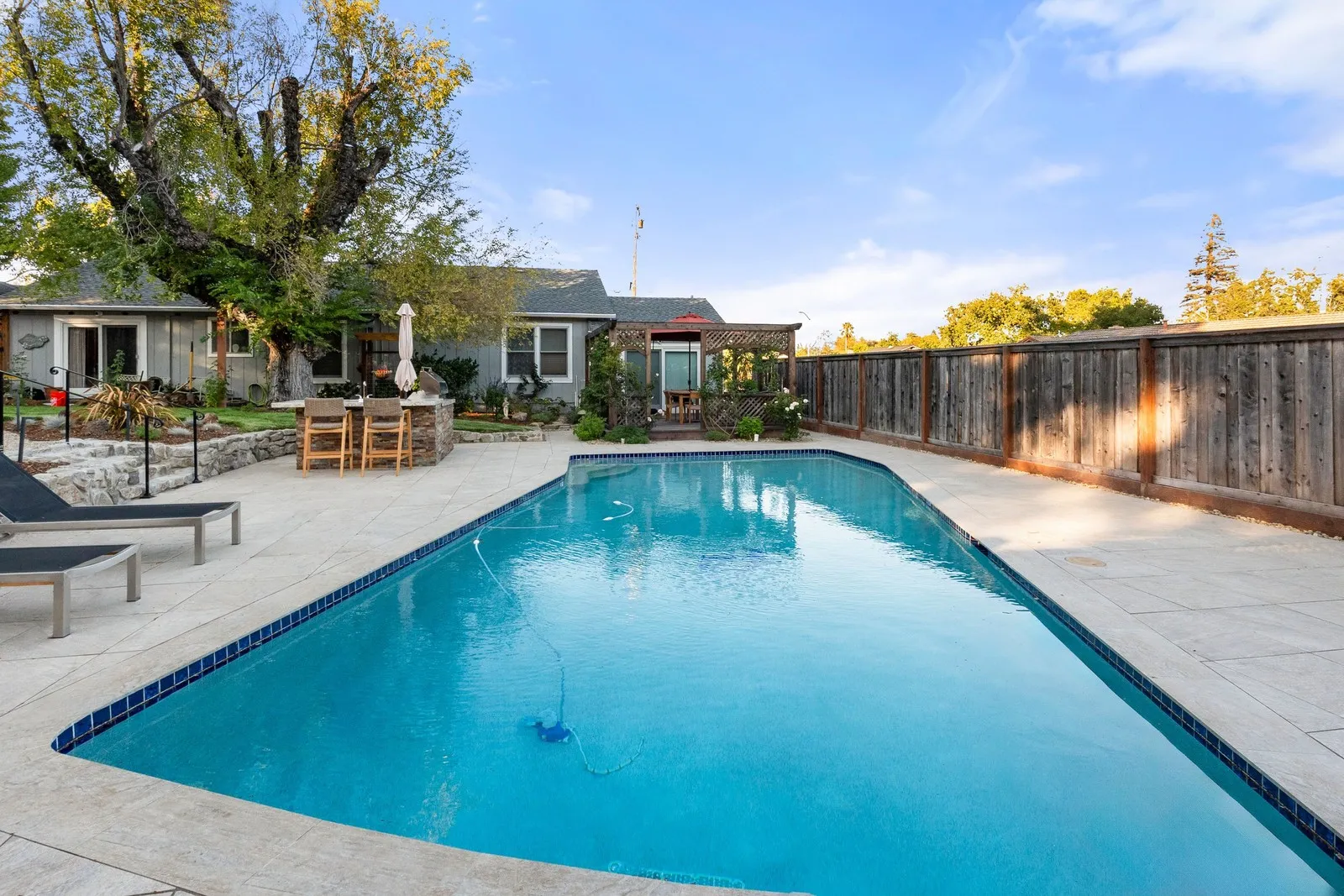 After — Pool deck, outdoor bar & pergola in Novato