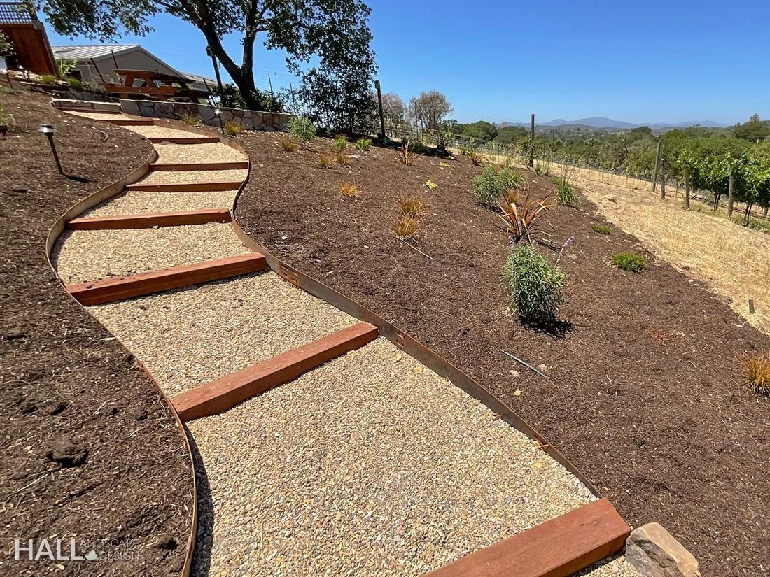Paths & Walkways by Hall Landscape Design — St. Helena, CA