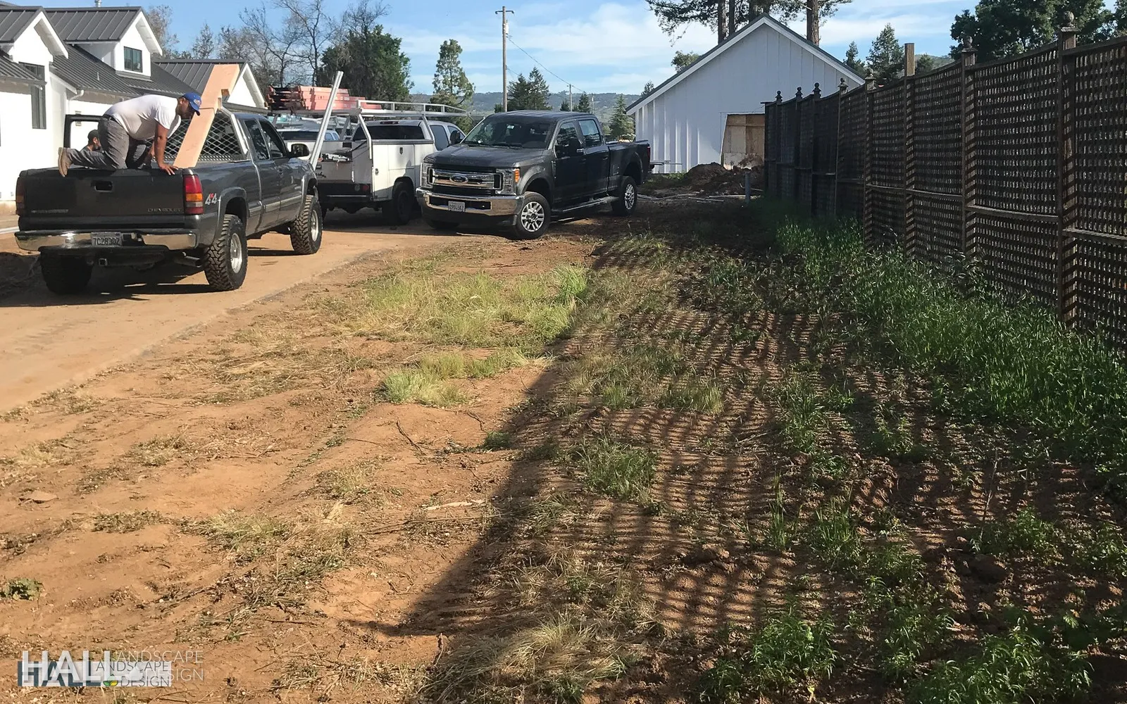 Before — the original yard in Santa Rosa
