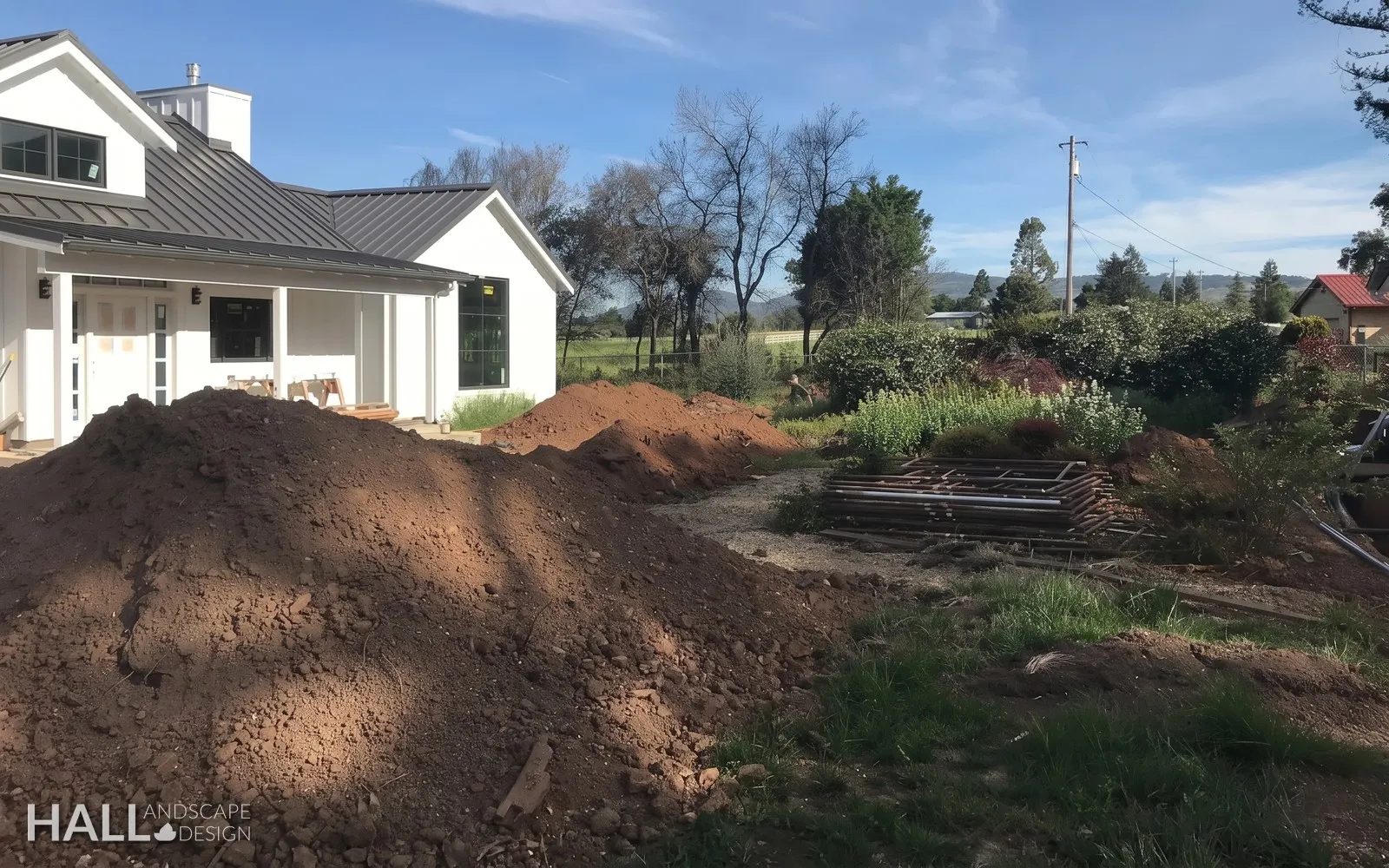 Before — the original yard in Santa Rosa