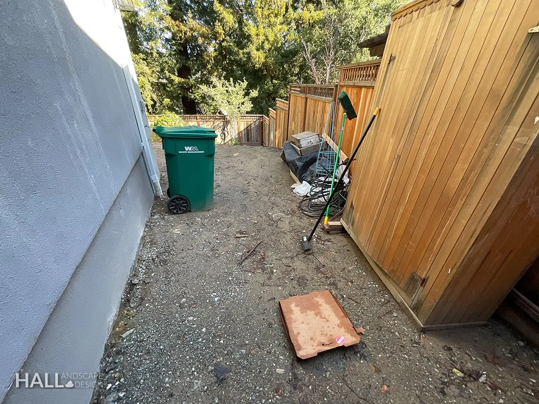 Before — the original yard in Sausalito