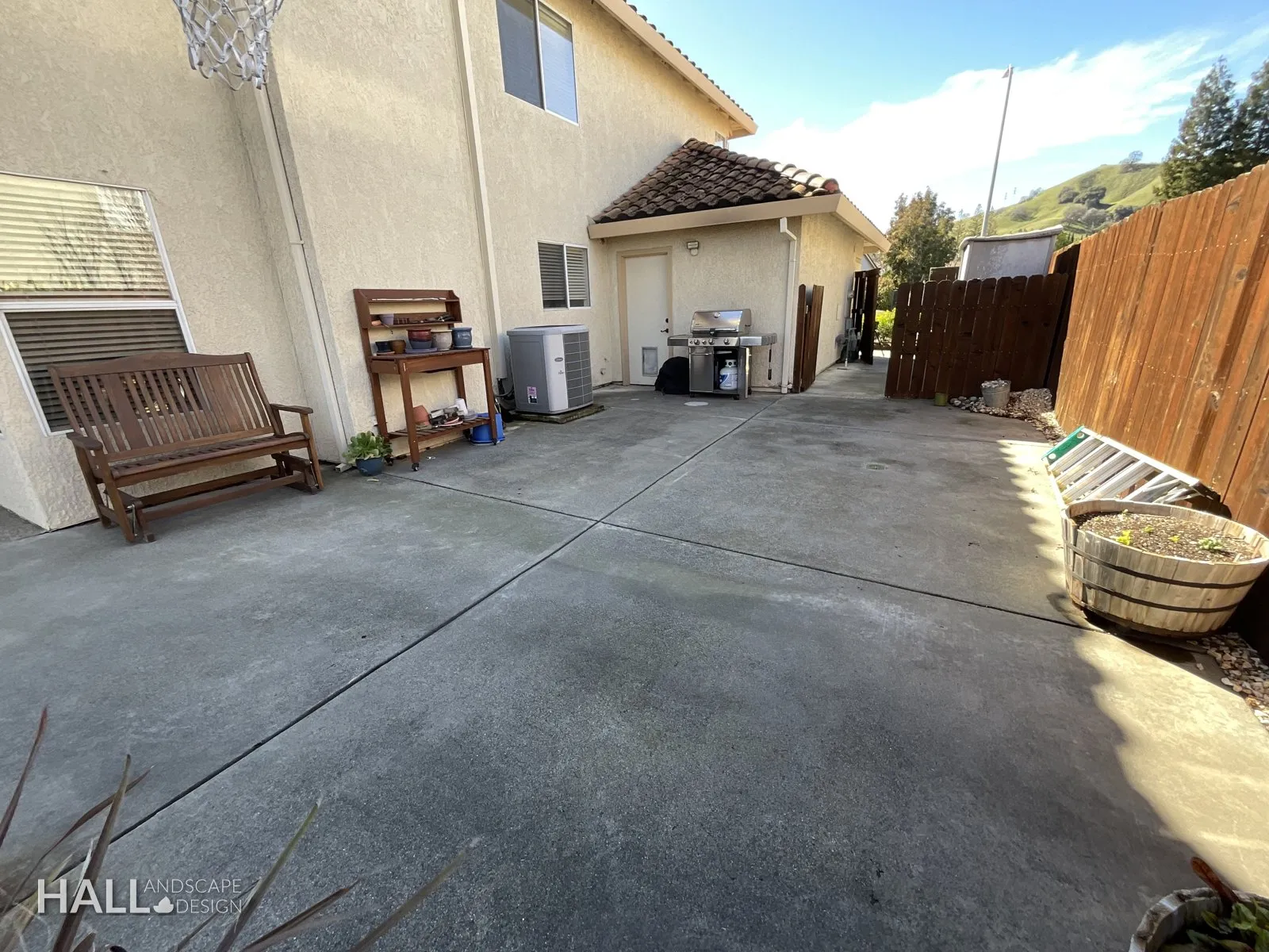 Before — the original yard in Suisun City