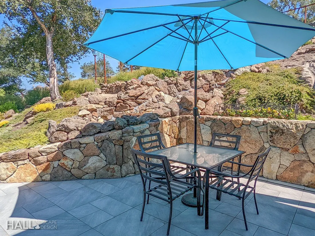 Walls & Stone Planters by Hall Landscape Design — Napa Valley & North Bay