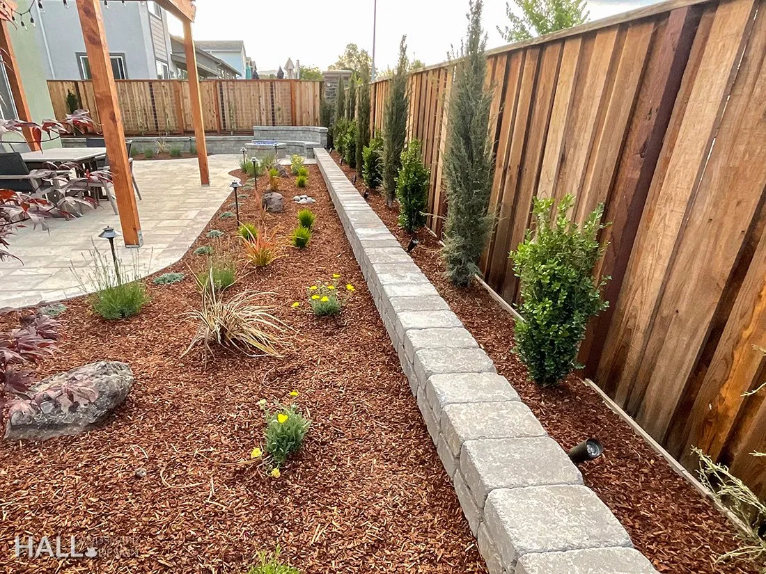 Walls & Stone Planters by Hall Landscape Design — Napa Valley & North Bay