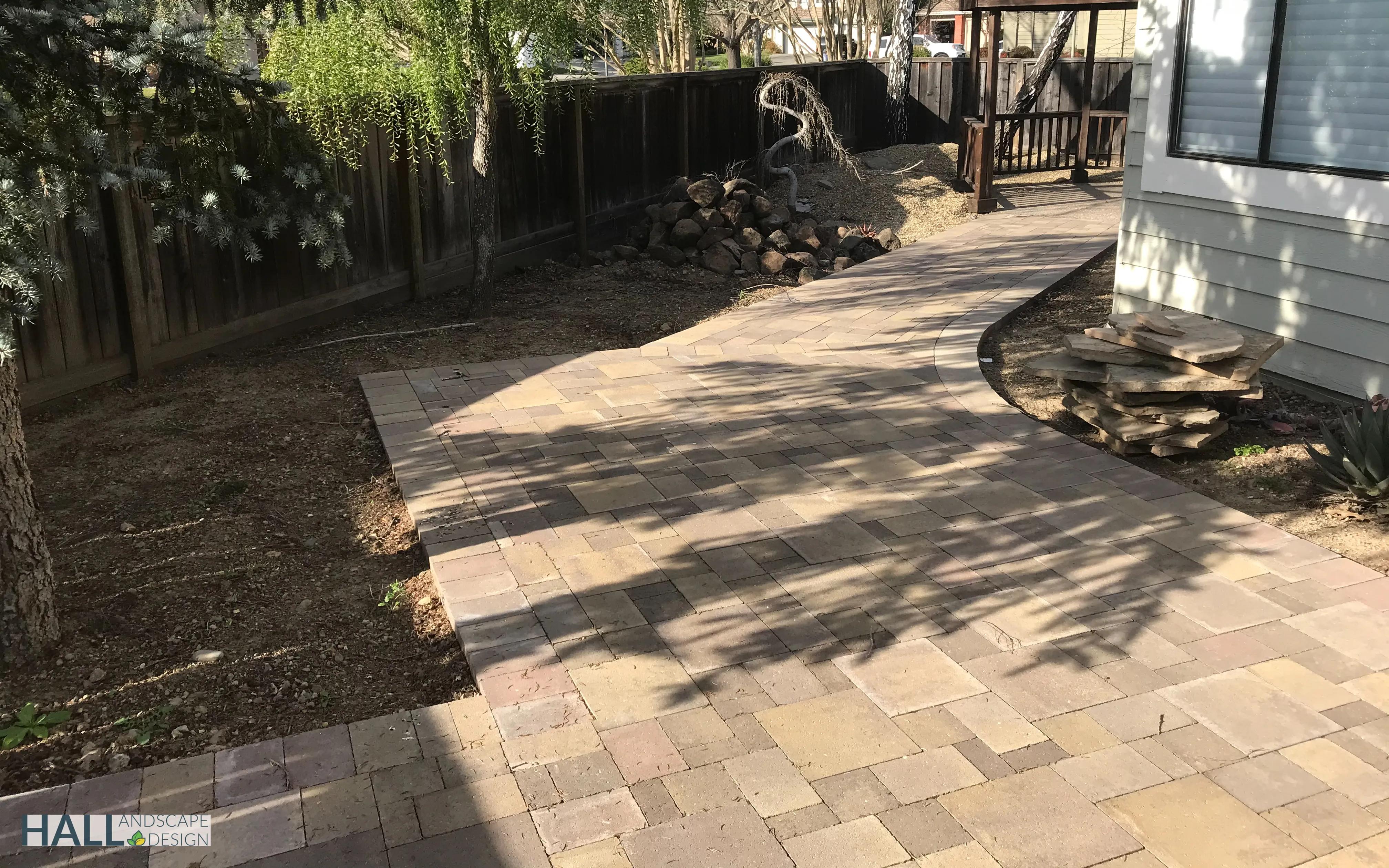 Before — the original yard in Yountville