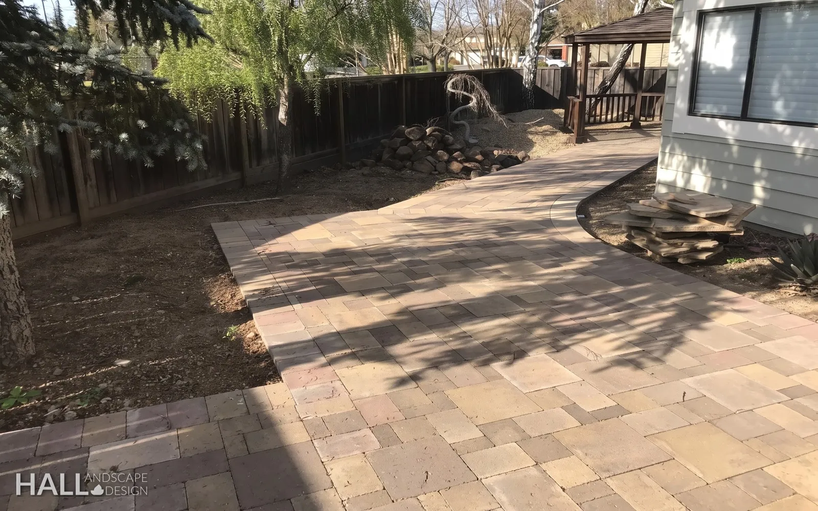 Before — the original yard in Yountville